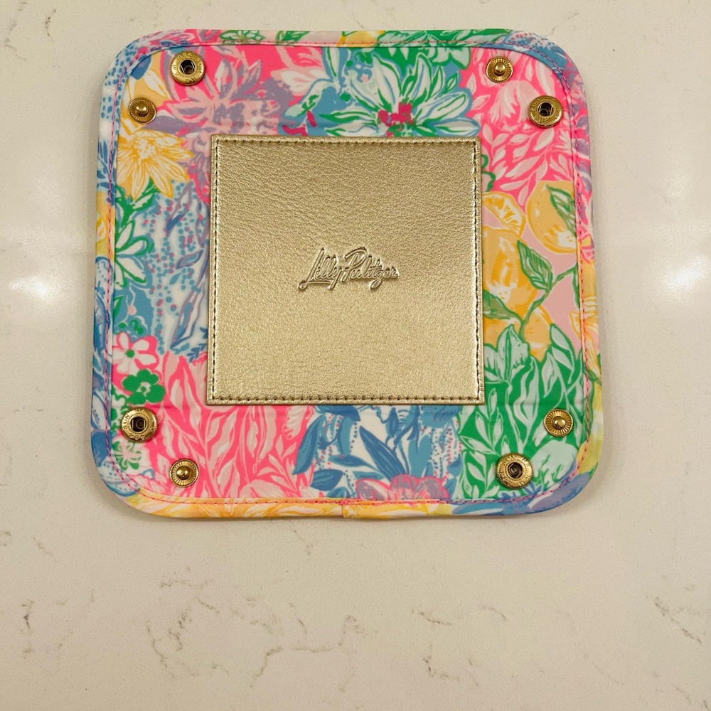 NWT LILLY PULITZER Multi Bright Delight Patch Catchall Tray - Picture 6 of 8